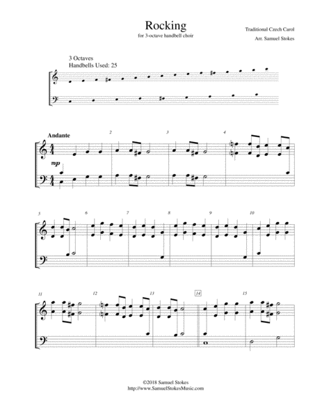 Rocking (Czech Christmas Carol) - for 3-octave handbell choir image number null