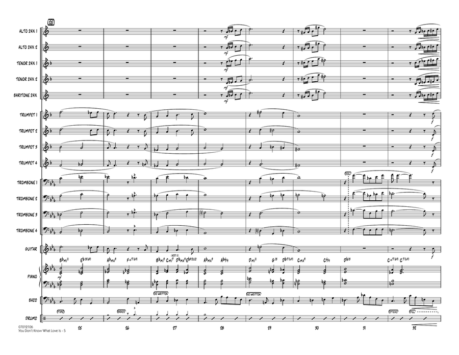 You Don't Know What Love Is - Conductor Score (Full Score) Jazz Ensemble scores gallery preview page 5