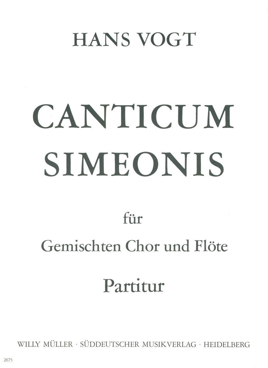 Canticum Simeonis (1976) Canticum Simeonis (1976) 4-Part scores gallery preview page 1