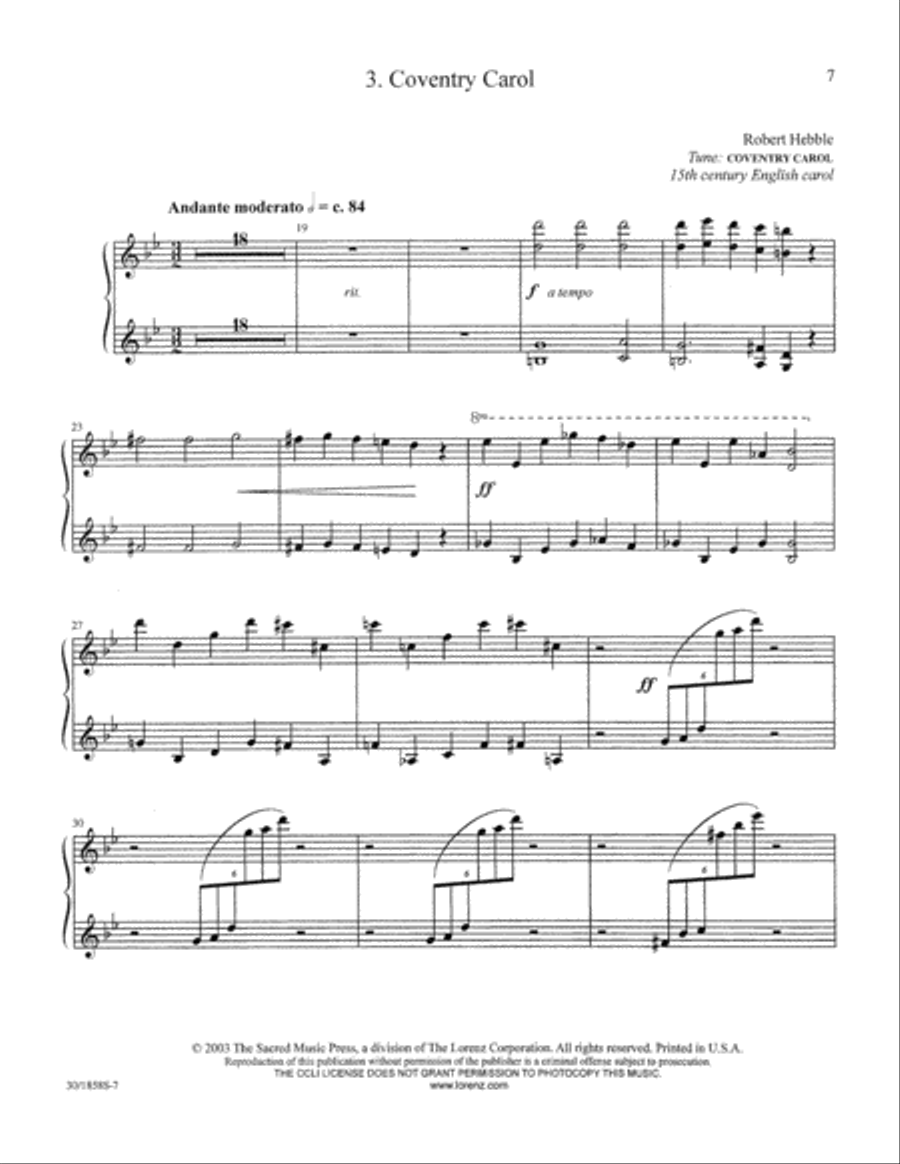 Glad Tidings of Great Joy - Harp Part Choir scores gallery preview page 9