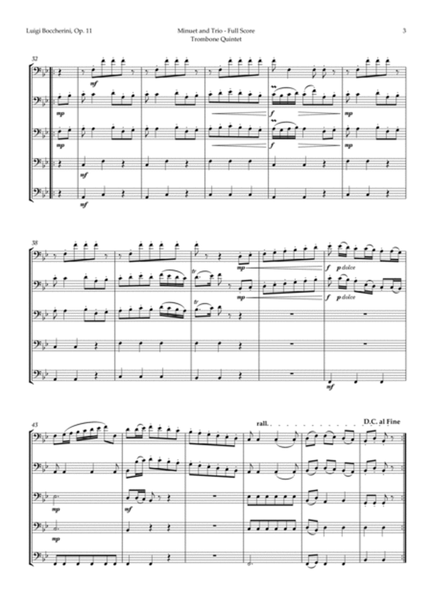 Minuet by Boccherini for Trombone Quintet image number null