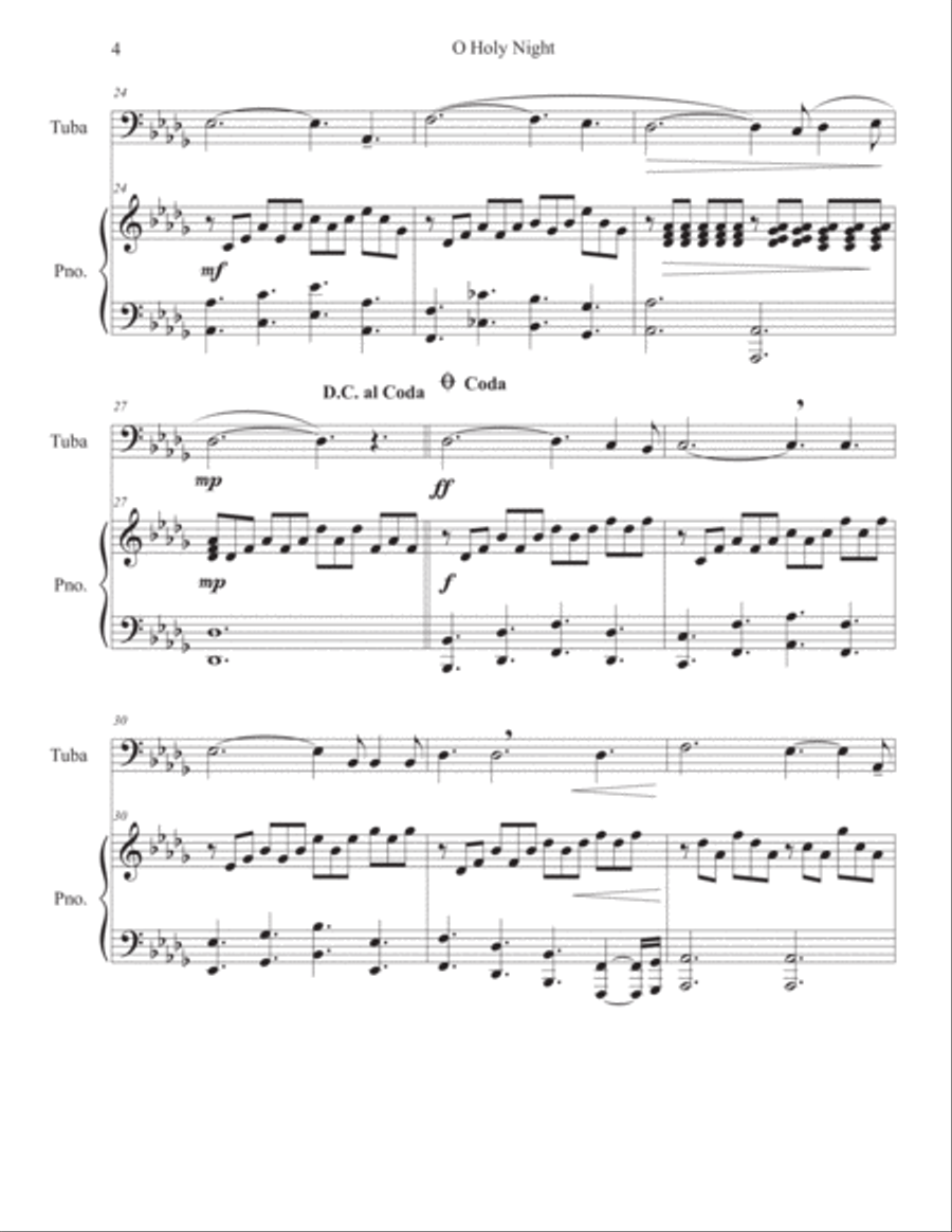 O Holy Night Piano scores gallery preview page 5