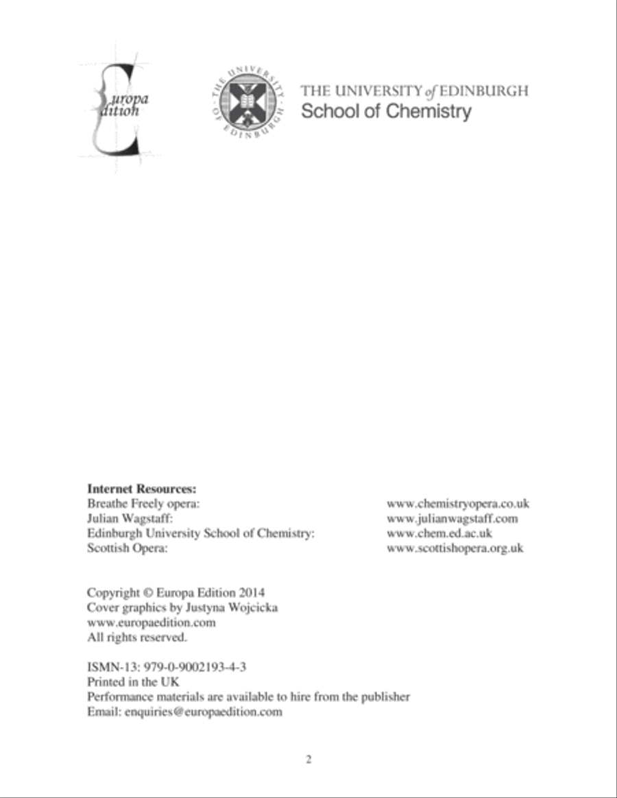 Breathe Freely - Libretto and Piano/Vocal Score Chamber Music scores gallery preview page 3