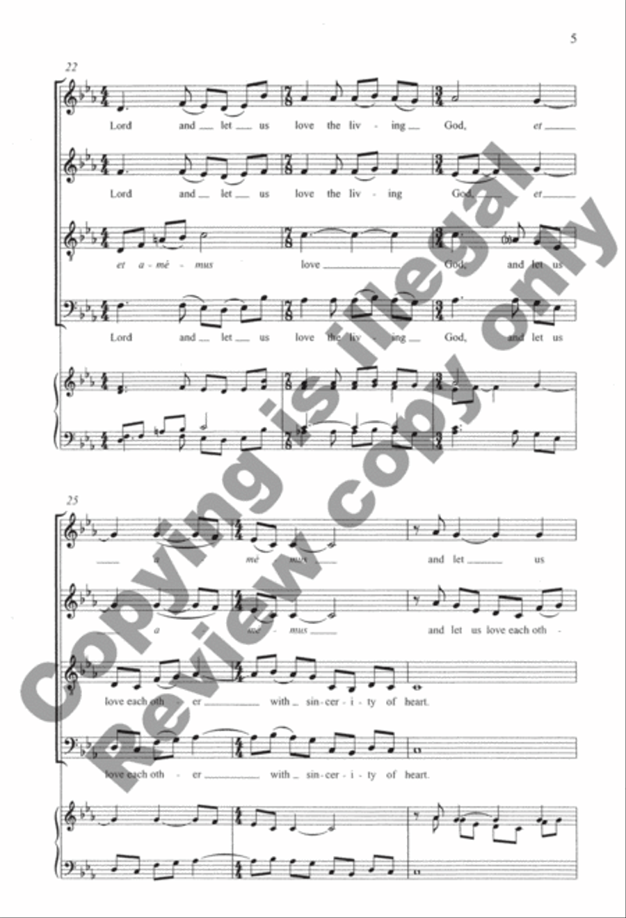 Ubi Caritas Ubi Caritas 4-Part scores gallery preview page 6