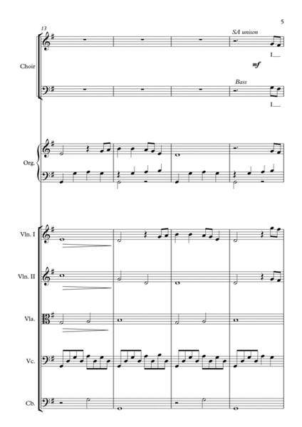 Concertato Hymn, I Heard The Voice Of Jesus Say, for SATB Choir, Organ, and String Orchestra image number null
