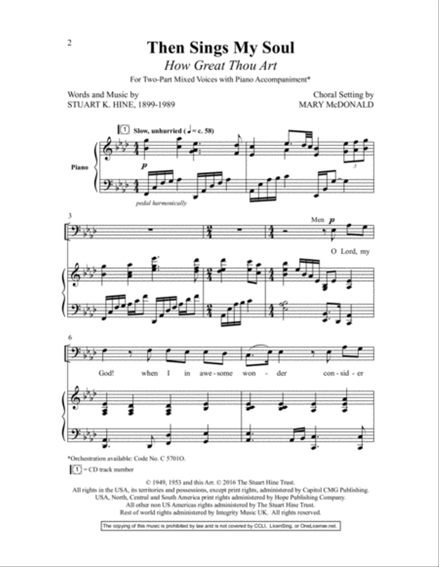 Then Sings My Soul (How Great Thou Art) 2-Part scores gallery preview page 3