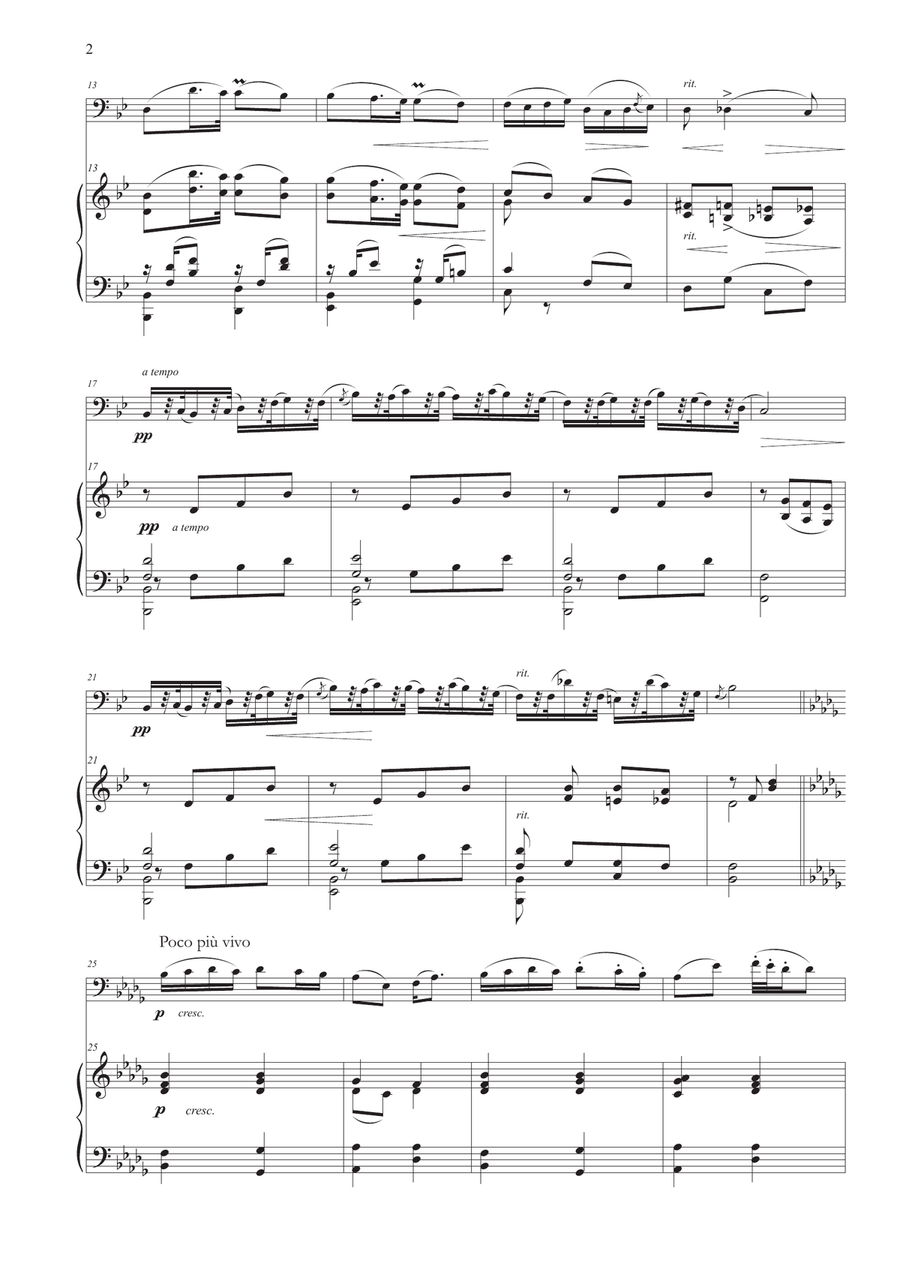 Humoresque No. 7 for Trombone and Piano Brass Duet scores gallery preview page 3