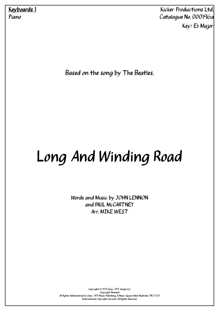 The Long And Winding Road Piano Solo scores gallery preview page 1