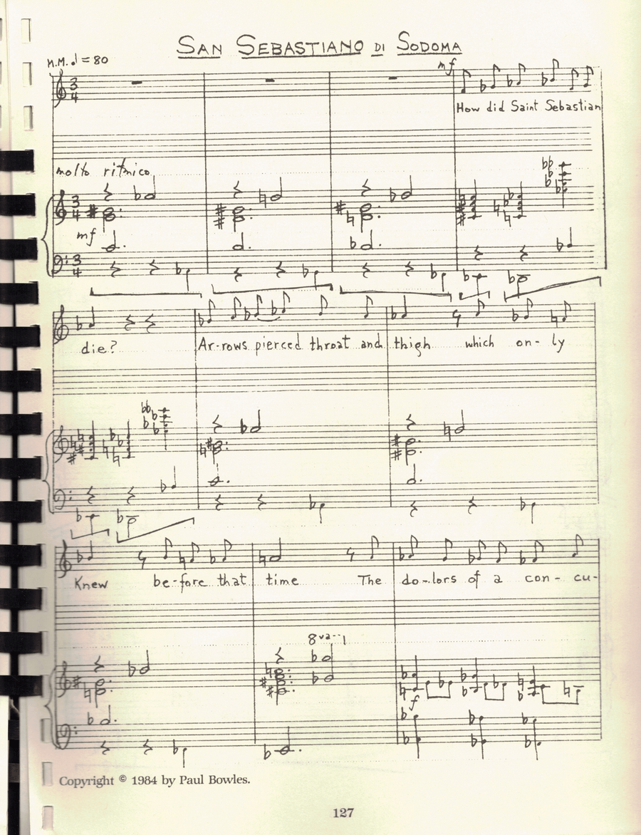 San Sebastiano Piano, Vocal scores gallery preview page 1