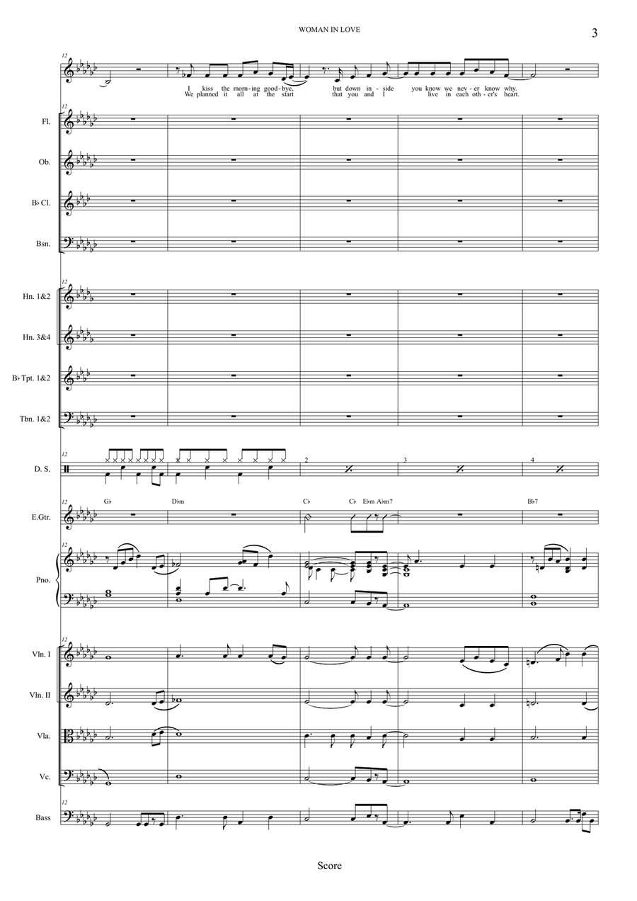 Woman In Love Full Orchestra scores gallery preview page 3