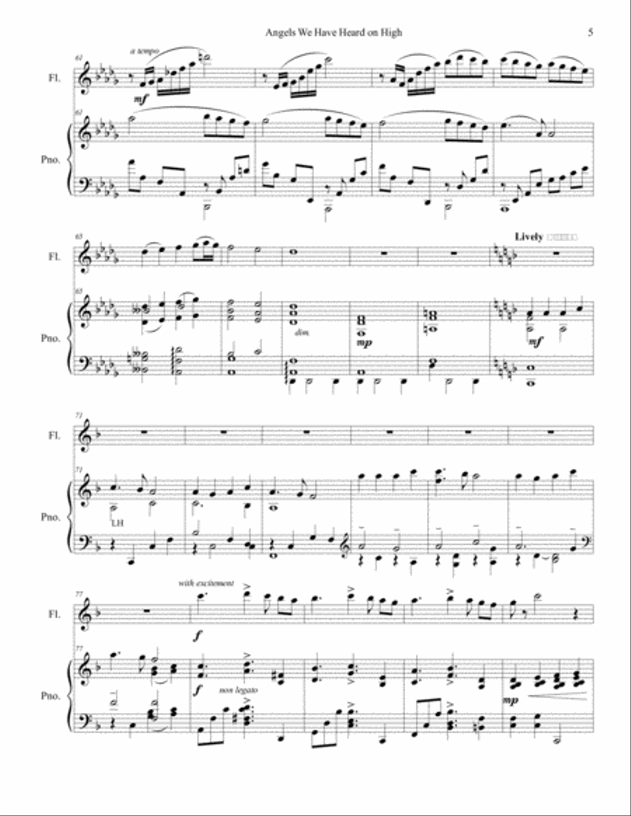 Angels We Have Heard on High Flute Solo scores gallery preview page 5