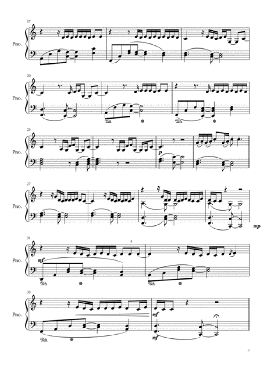 The 1 Piano Solo scores gallery preview page 3
