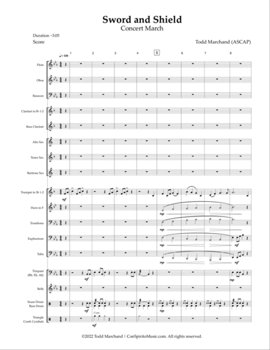 Sword and Shield — concert march Concert Band scores gallery preview page 3