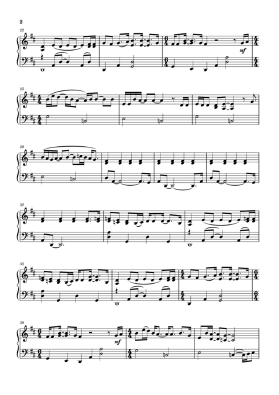 No Words No Words Piano Solo scores gallery preview page 2