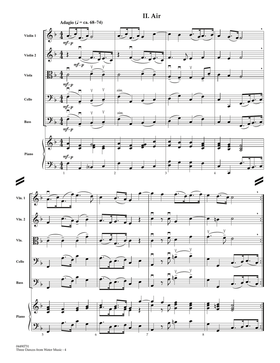 Three Dances from Water Music - Full Score Orchestra scores gallery preview page 4
