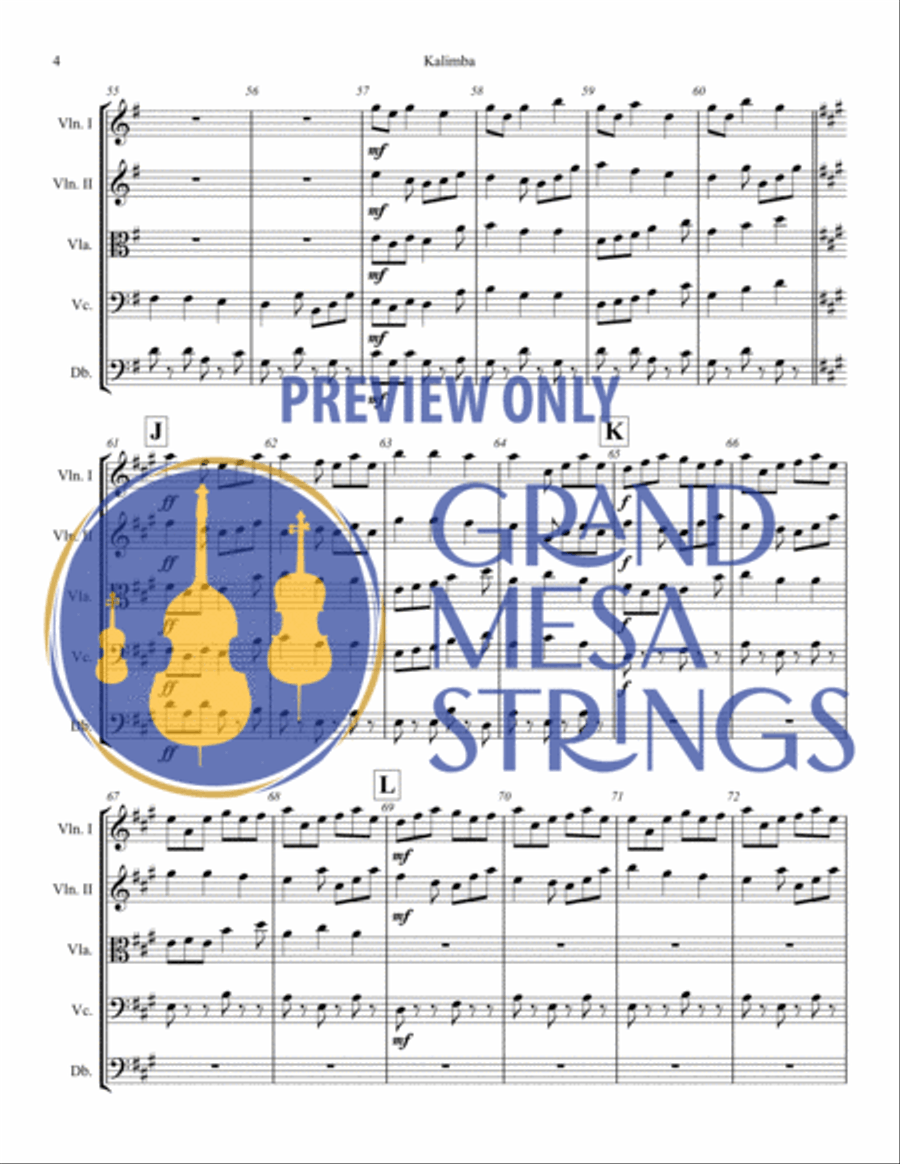 Kalimba - African Thumb Piano String Orchestra scores gallery preview page 5