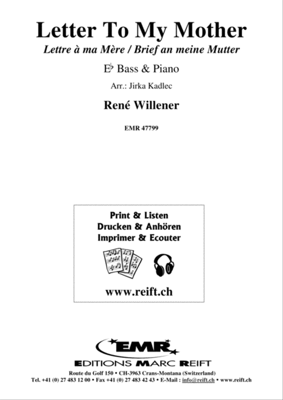 Letter To My Mother Piano Accompaniment scores gallery preview page 1
