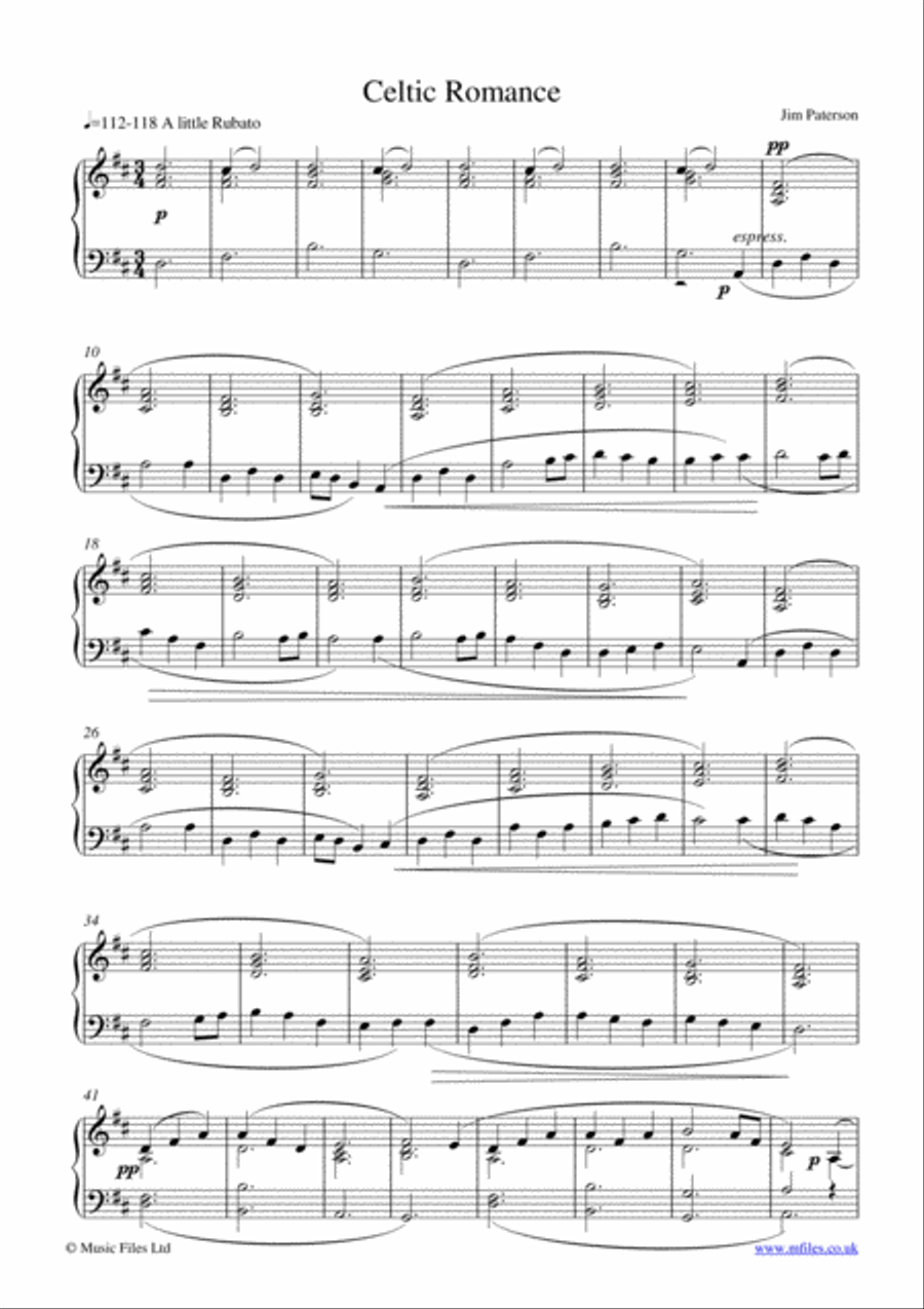 Celtic Romance (extended version) for Piano Piano Solo scores gallery preview page 1