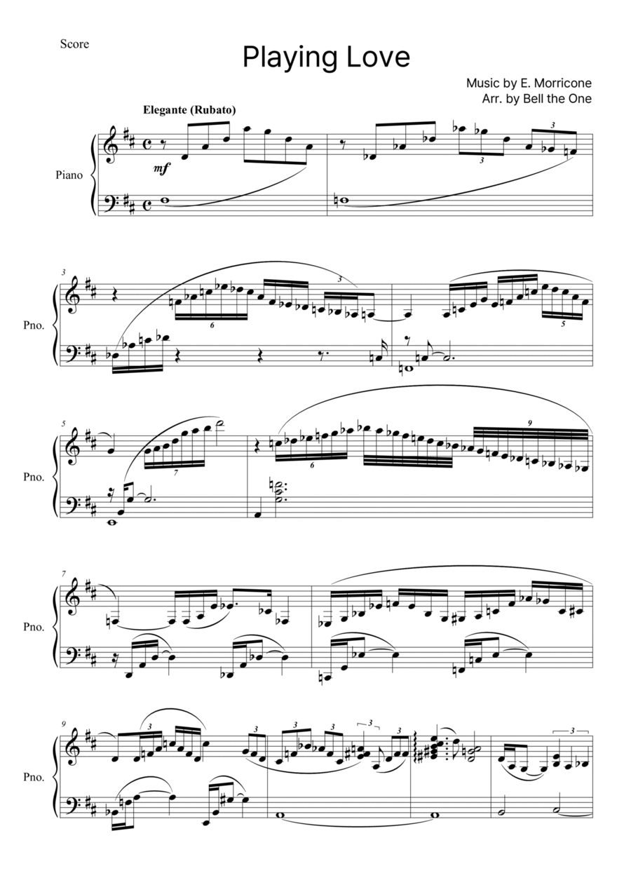 Playing Love Playing Love Flute scores gallery preview page 1