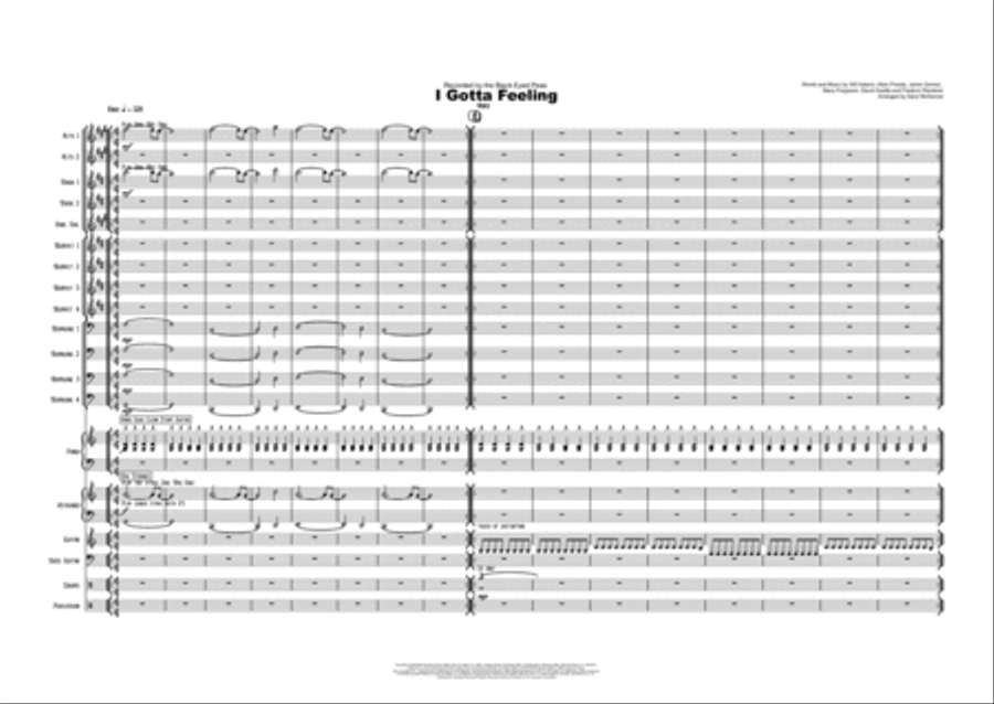 I Gotta Feeling Saxophone scores gallery preview page 1