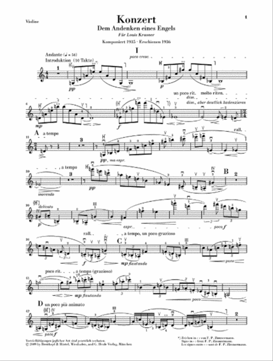 Concerto for Violin and Orchestra Violin Solo scores gallery preview page 5