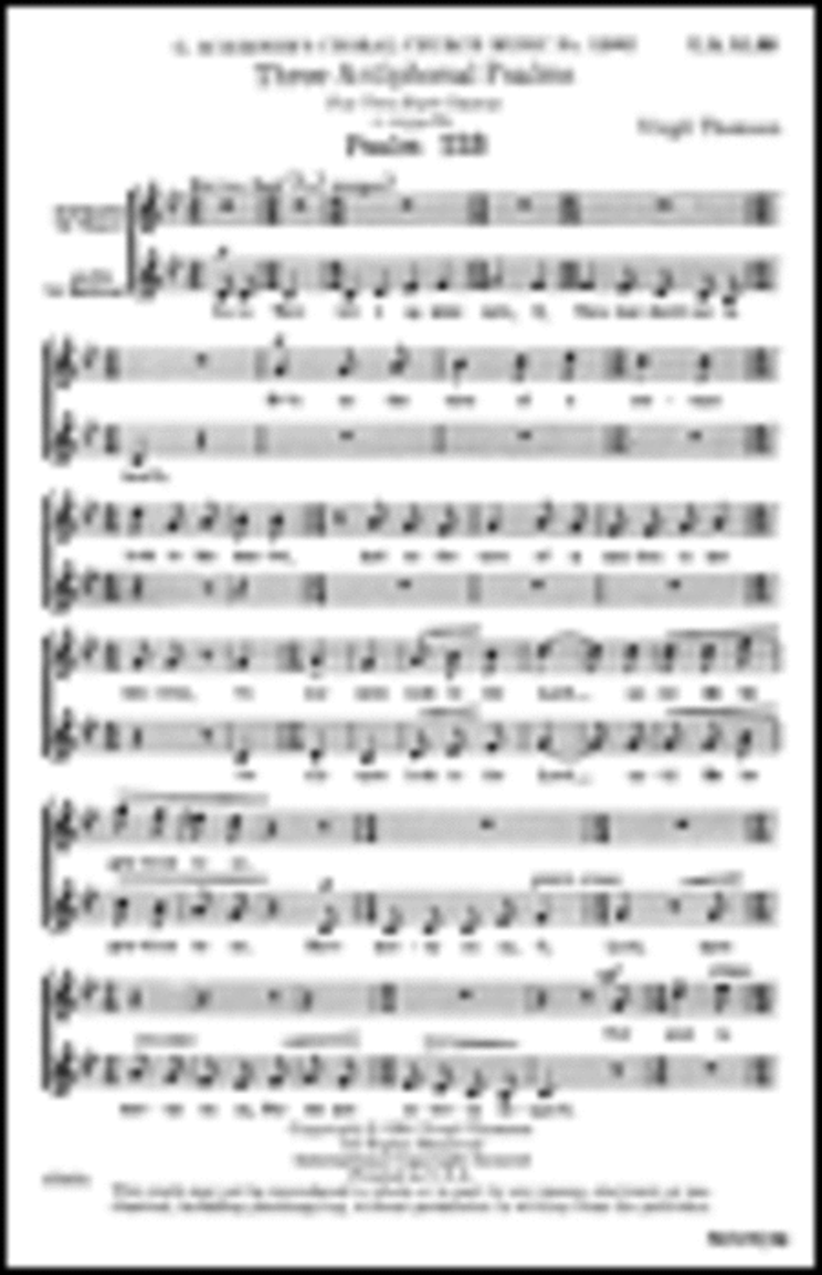3 Antiphonal Psalms (Psalms 123, 133, 136) 2-Part scores gallery preview page 1