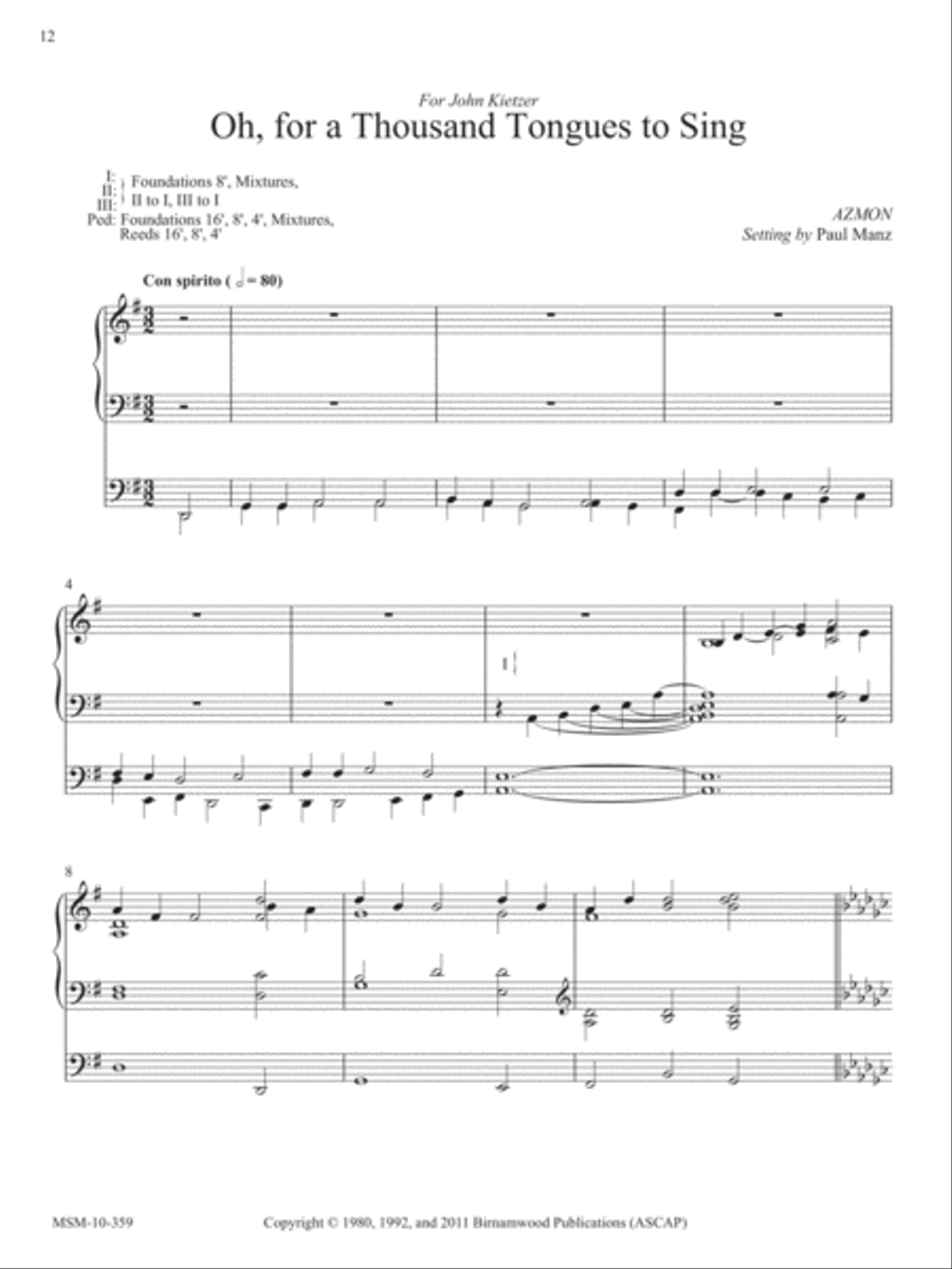Ten Chorale Improvisations, Set 9 Organ scores gallery preview page 7