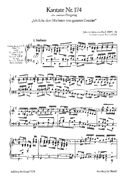 Cantata BWV 174 "Ich liebe den Hochsten von ganzem Gemute"
