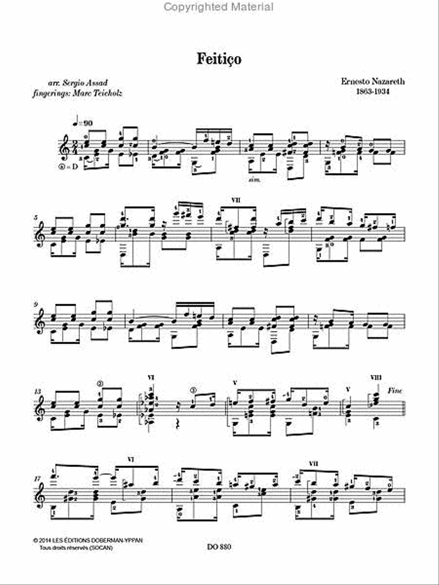 The Music of Ernesto Nazareth Classical Guitar scores gallery preview page 2