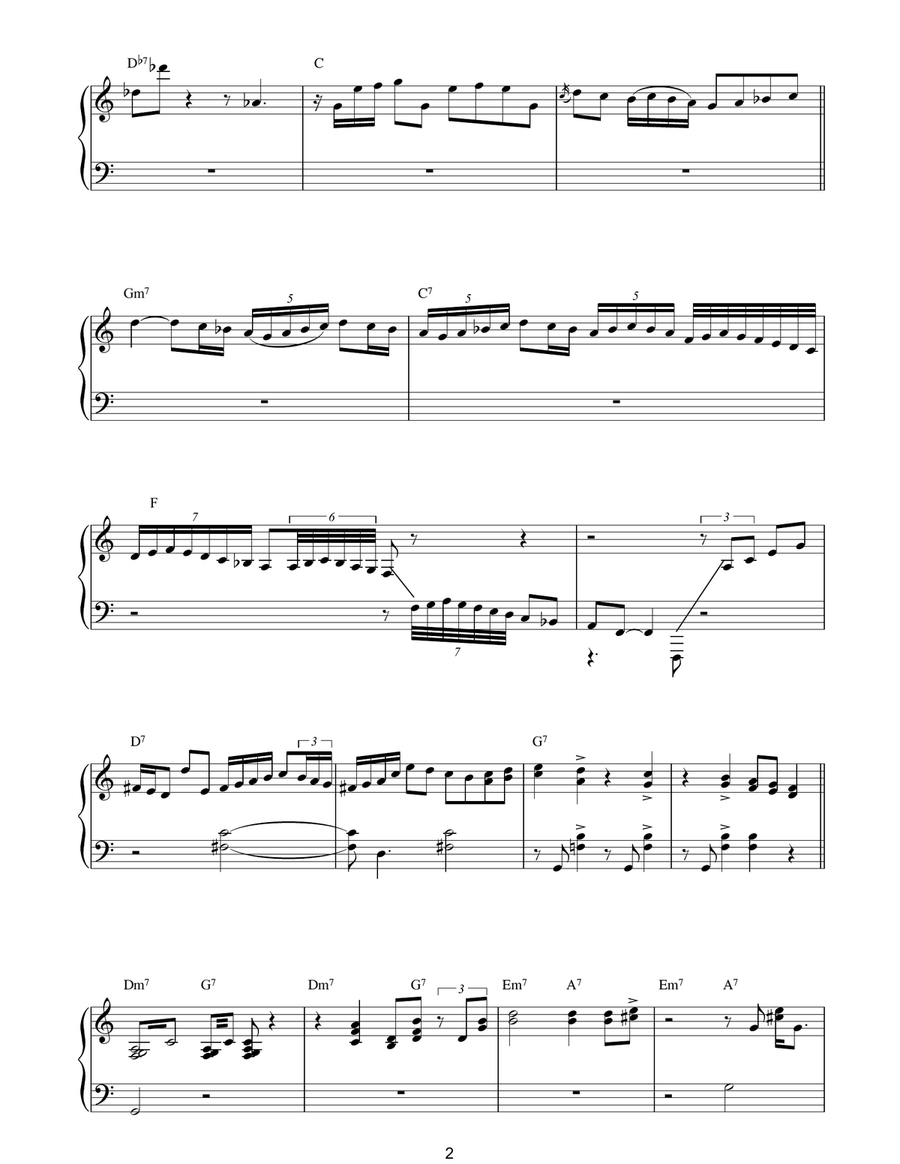 Satin Doll Piano Solo scores gallery preview page 2