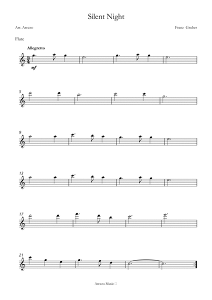 silent night flute and cello sheet music for beginners image number null