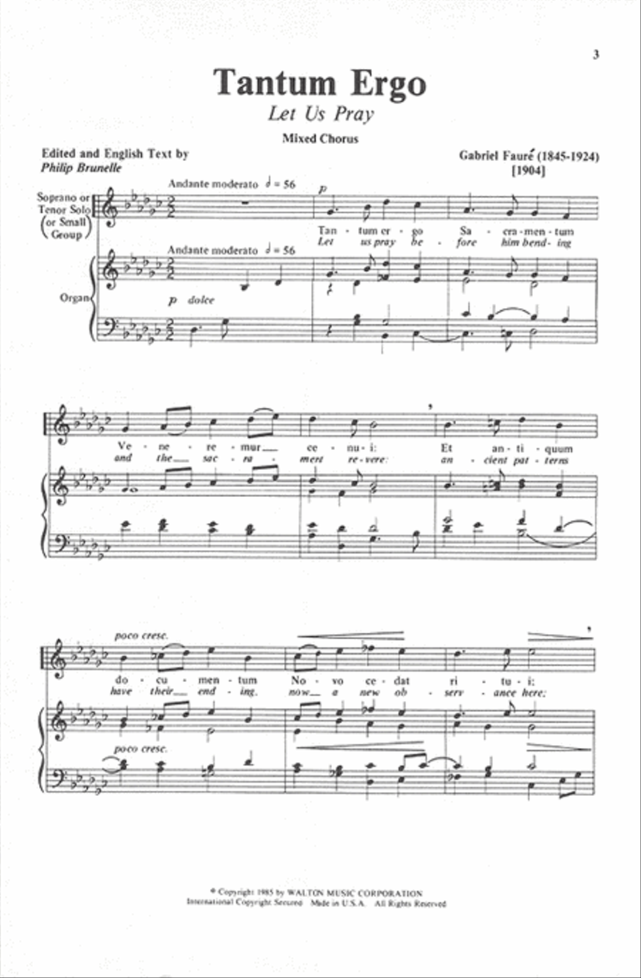 Tantum ergo (Let Us Pray) 4-Part scores gallery preview page 2