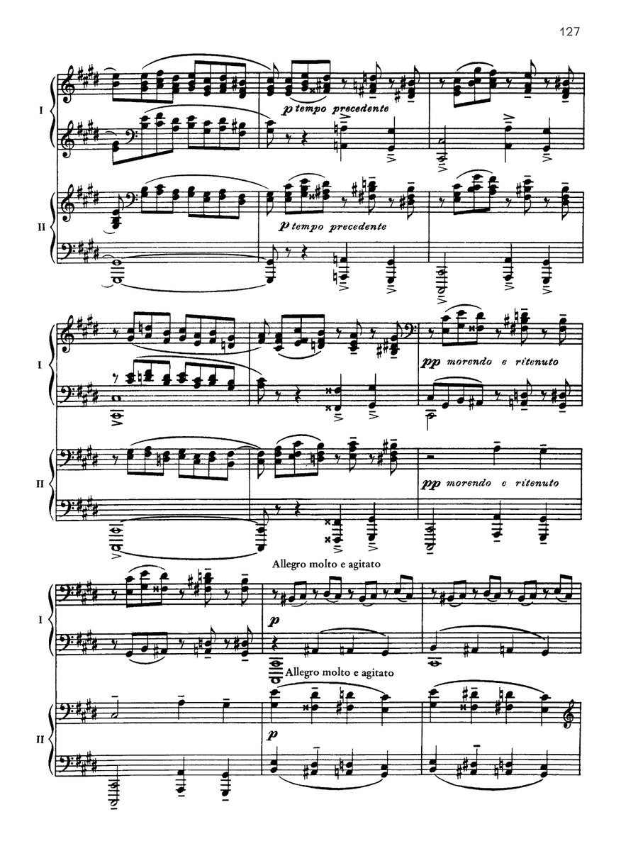 Prelude in C-Sharp Minor - Piano Duo (2 Pianos, 4 Hands) Piano Duet scores gallery preview page 2