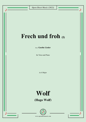 Wolf-Frech und froh I,in A Major,IHW10 No.16