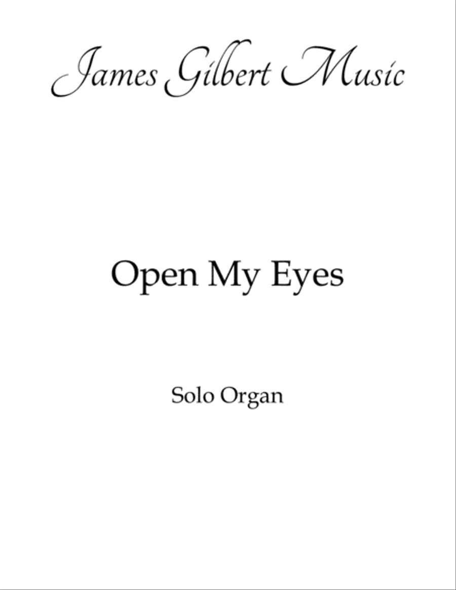 Open My Eyes Organ Solo scores gallery preview page 1