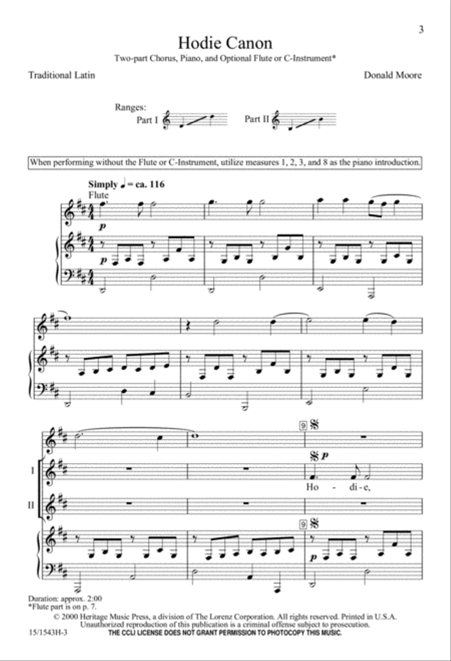 Hodie Canon Hodie Canon 2-Part scores gallery preview page 3