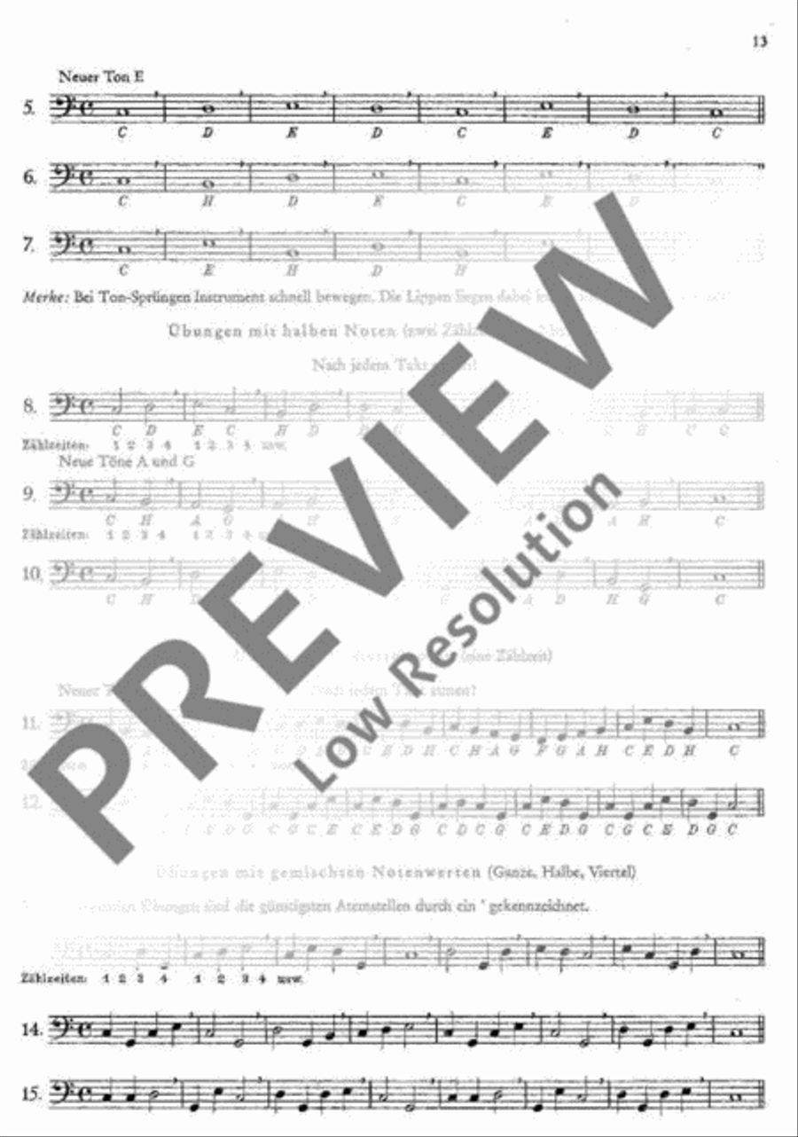 Schule für die Hohner Bass-Mundharmonika Harp scores gallery preview page 14