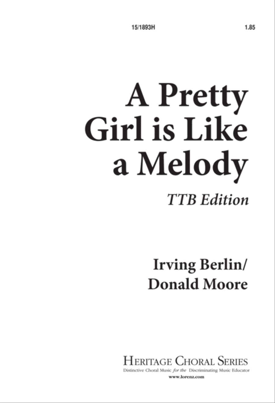 A Pretty Girl is Like a Melody TTB scores gallery preview page 1