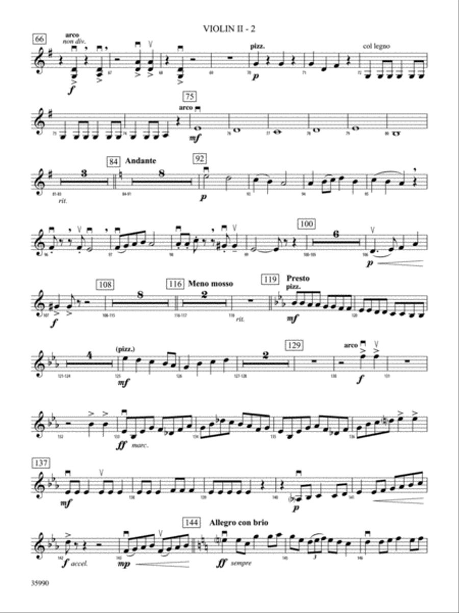 Tales of Vandosar: 2nd Violin Full Orchestra scores gallery preview page 2
