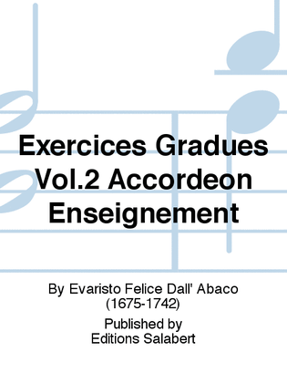 Exercices Gradues Vol.2 Accordeon Enseignement