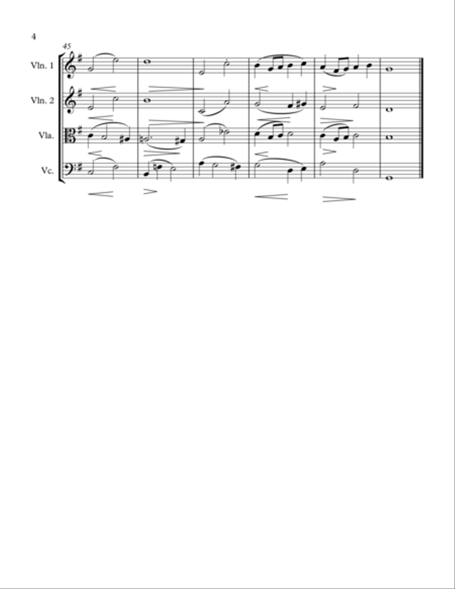 Over The Rainbow (from The Wizard Of Oz) String Quartet scores gallery preview page 4