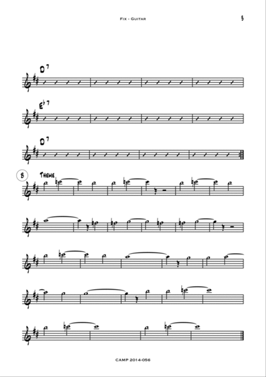 A day at the office (album) - 13 guitar parts Jazz Ensemble scores gallery preview page 6
