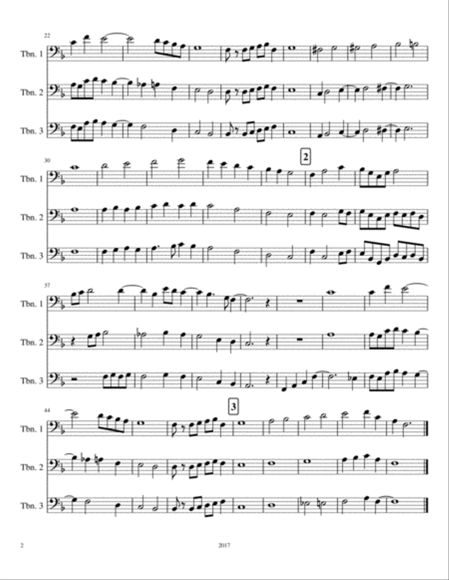 Trombone Trio No. 2 Brass Ensemble scores gallery preview page 2