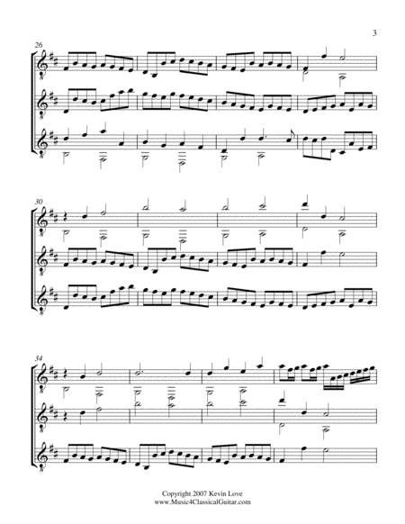 Canon in D (Guitar Trio) - Score and Parts image number null