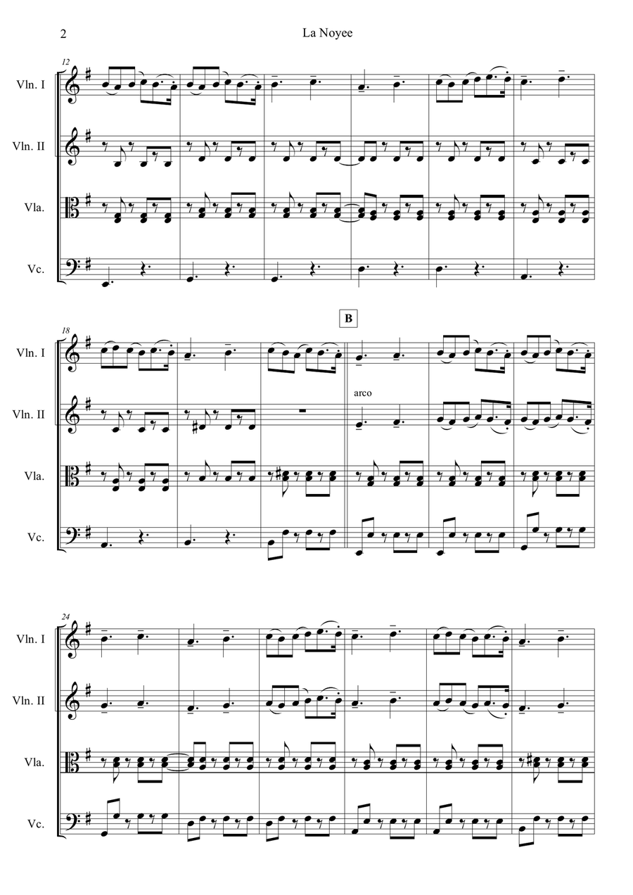 La Noyee String Quartet scores gallery preview page 2