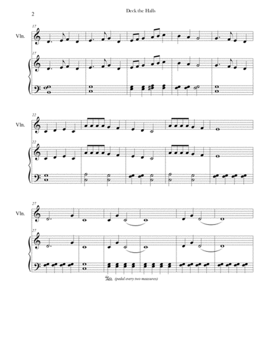 Deck the Halls (Easy Piano & Violin) image number null