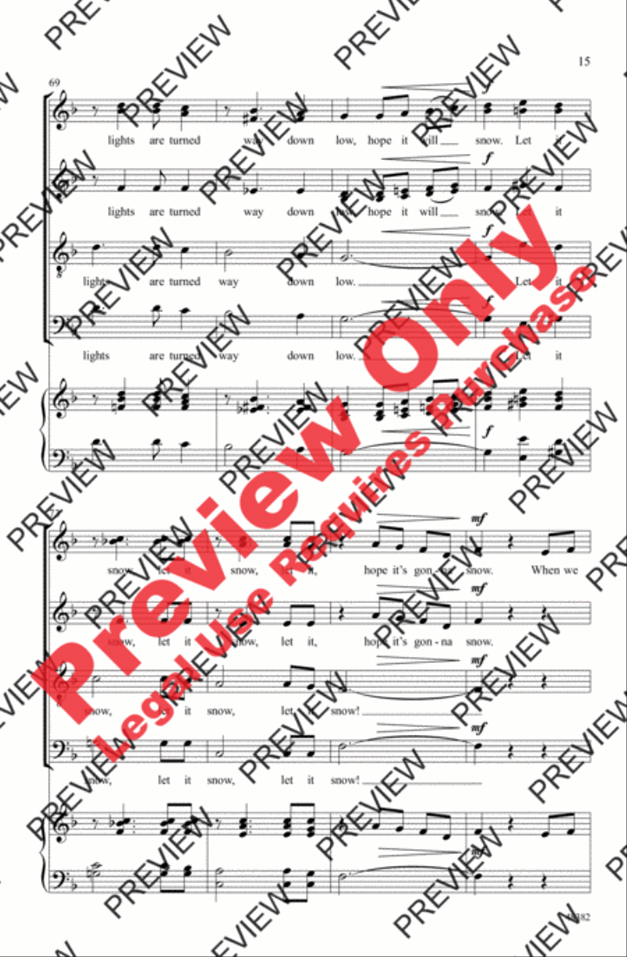 Let It Snow! Let It Snow! Let It Snow! 4-Part scores gallery preview page 15