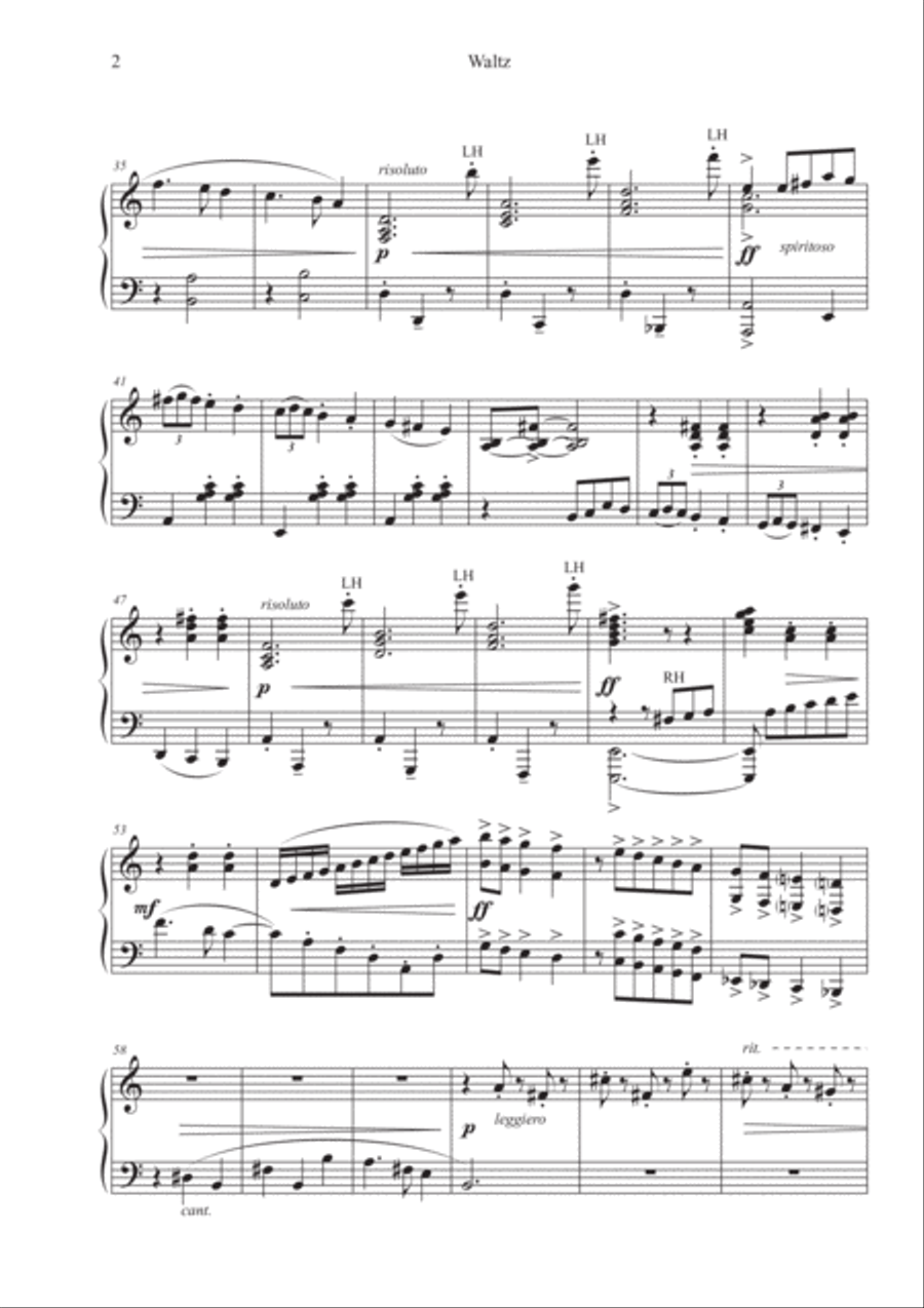 Waltz for Piano Piano Solo scores gallery preview page 2