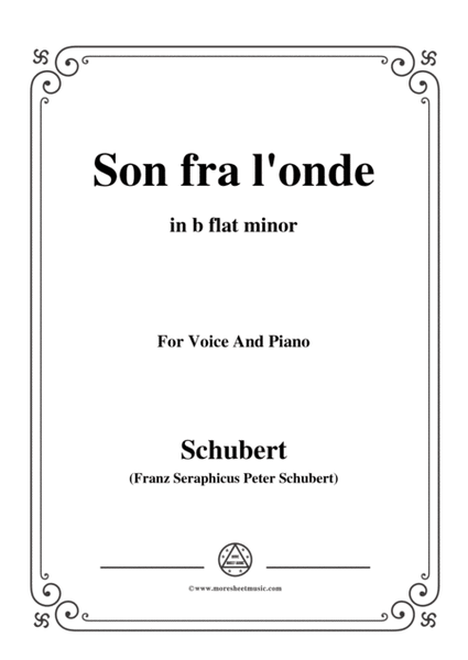 Schubert-Son fra l'onde,in b flat minor,for Voice&Piano image number null