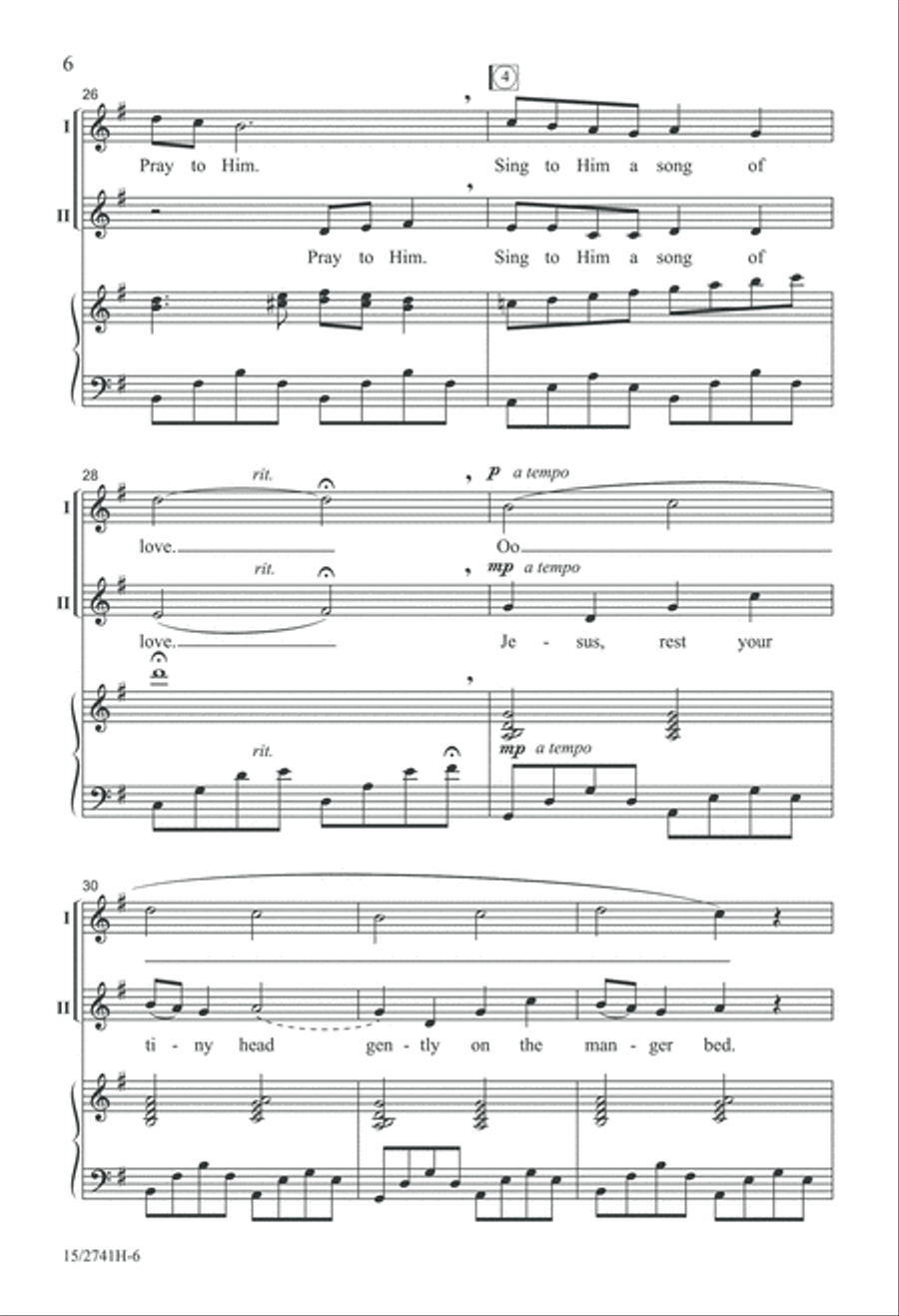 A Lullaby Alleluia A Cappella scores gallery preview page 7